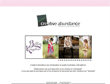 Tablet Screenshot of creativeabundance.com.au